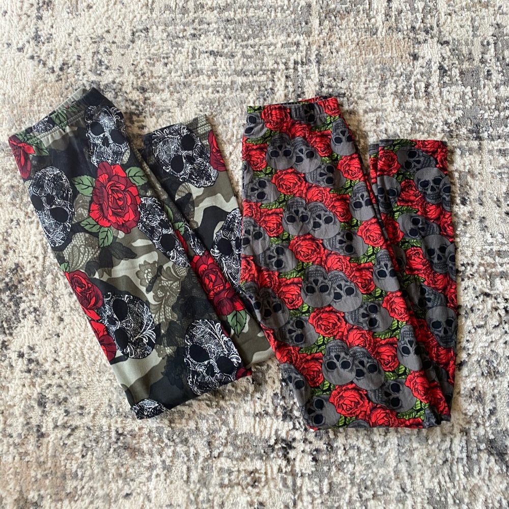 Skull & roses legging set!